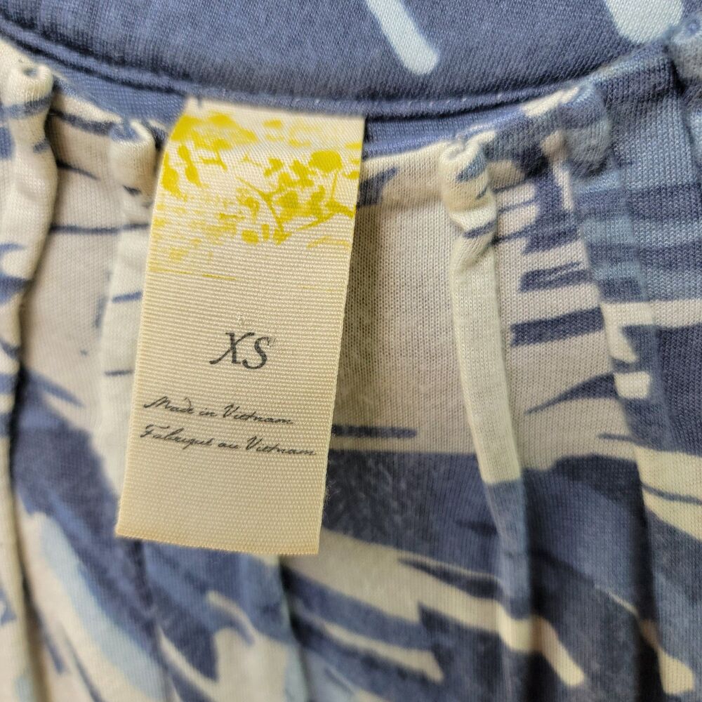 Anthropologie Periwinkle Modal Dress w POCKETS & Belt Floral Abstract Print XS - Picture 5 of 13